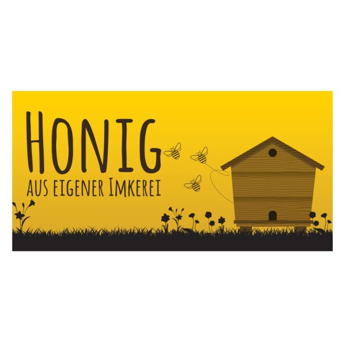 Werbebanner Honig aus eigener Imkerei Banner Imkerei Werbung für Imker Plakat