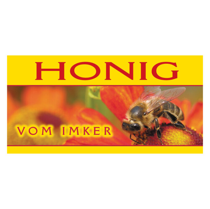 Honig vom Imker Plakat Werbeschild Schild