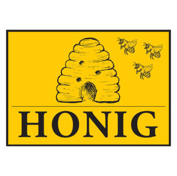 Werbeschild Honig vom Imkere Bienen Schild