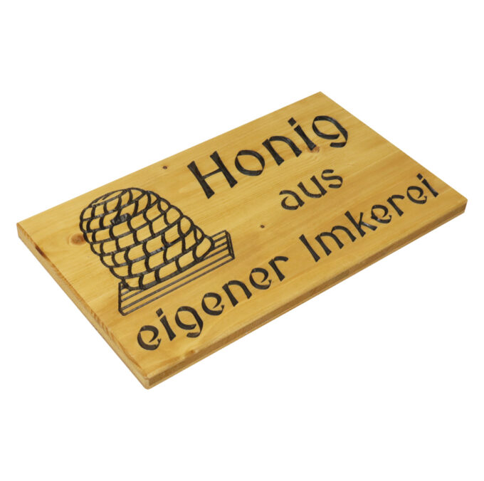 Honig aus eigener Imkerei Holzschild Werbeschild