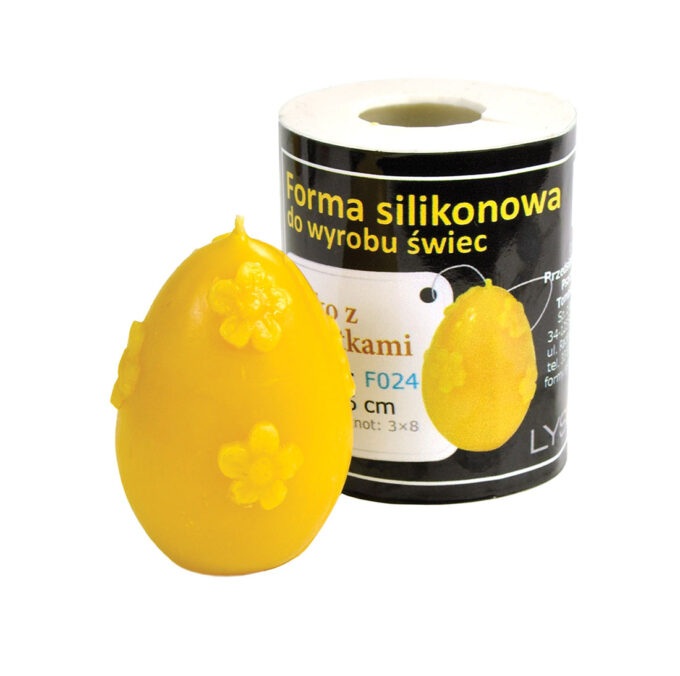 Kerzengießform Osterei mit Blumen zur Herstellung von Kerzen Kerzenformen Bienenwachs Kerzen Silikonformen Imkerei Bienen Ei Osterei Ostern Osterfest