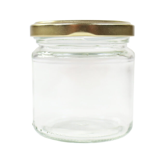 Twist Off Rundgläser 250g mit Blechdeckel und Karton