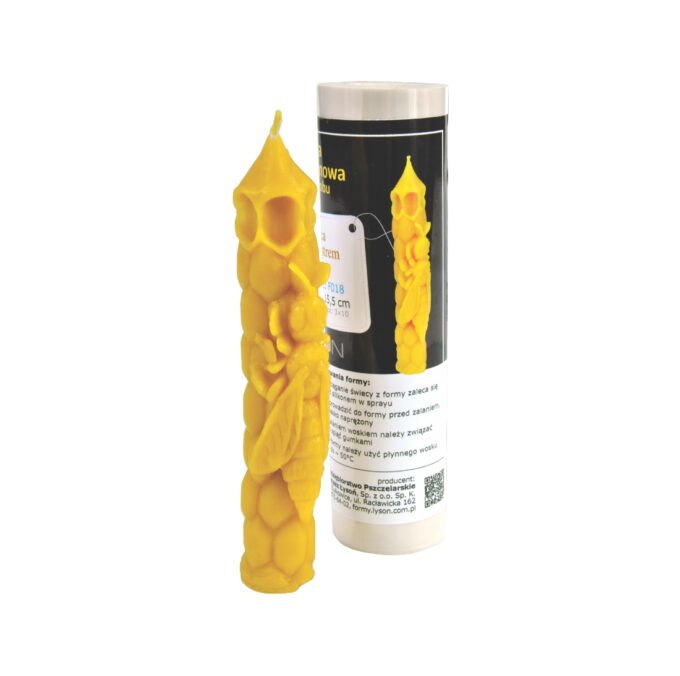 Kerzengießform Stabkerze mit Wabe und Biene zur Kerzenherstellung Silikonformen Tiere Ostern Weihnachten Deko Imkerei Bienen Imker Kerzen selber herstellen Gießform Bienenwachs Waben Biene Wespe Hummel