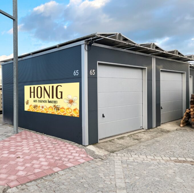 Werbebanner Honig aus eigener Imkerei Plakat PVC