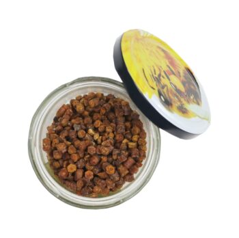 Bienenbrot im Glas Perga fermentierter Blütenpollen Gesundheit ausgewogene Ernährung Frühstückszutat Bee Bread Imkerei Imker Feinkost