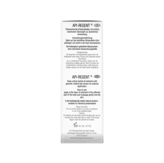 Schloßwald-Bienengut API-REGENT® Bienengift-Salbe 50 ml_3 Regeneration für Muskeln und Gelenke Kräuterölsalbe Bienenkosmetik Naturkosmetik