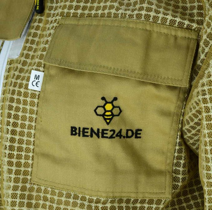 Imkerjacke Premium mit Atmungsnetz und Fechtschleier braun Stichschutz Bienen Imkerei