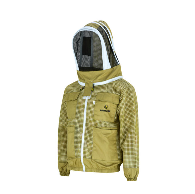 Imkerjacke Premium mit Atmungsnetz und Fechtschleier braun Stichschutz Bienen Imkerei