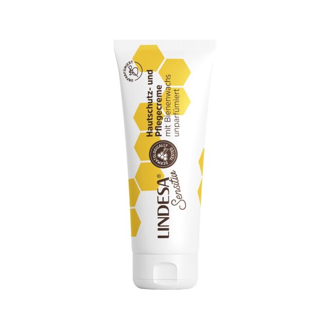 LINDESA Klassik Pflegecreme unparfümiert 75 ml Creme ohne Parfüm Creme für Allergiker Handcreme ohne Parfüm unparfümierte Creme