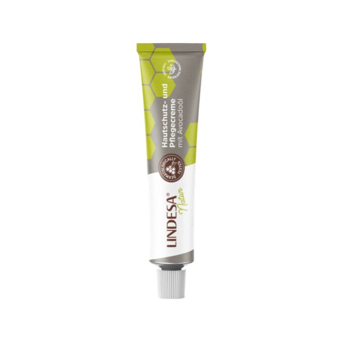 LINDESA Natur Pflegecreme mit Avocadoöl 50 ml Handcreme für rissige Haut Handcreme zieht sofort ein LINDESA