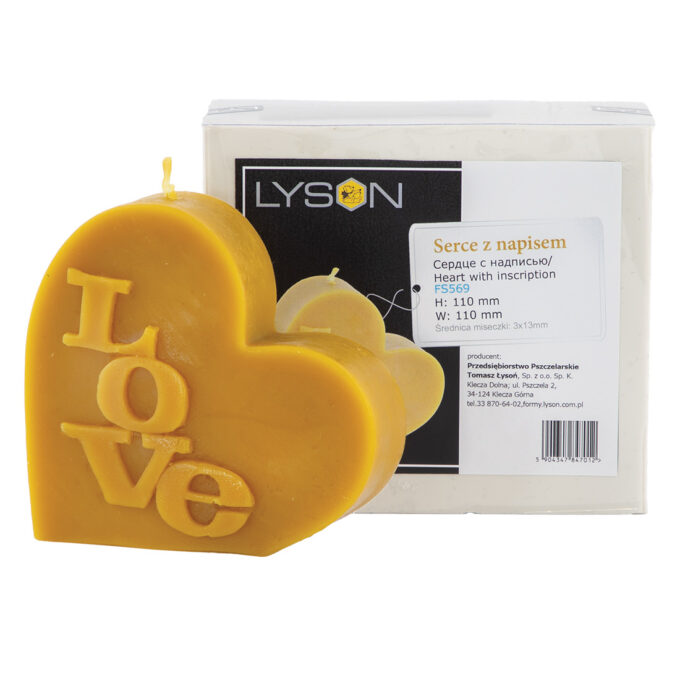 Kerzengießform Herz mit LOVE zur Kerzenherstellung Silikonformen Ostern Weihnachten Deko Imkerei Bienen Imker Kerzen selber herstellen Gießform Bienenwachs Herz Love Romantisches Dinner Bienenwachskerzen