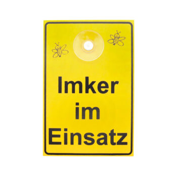 Saugnapfschild Imker im Einsatz für Autos und Fensterscheiben