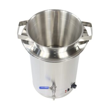 Abdeckring aus Edelstahl für Wachsschmelztopf (12 Liter) – zur sauberen Abdeckung des Wasserbads beim Wachsschmelzen. Verhindert zuverlässig Tropfen und Verschütten. Außendurchmesser 37,5 cm, Innendurchmesser 29,3 cm. Hygienisch, robust und leicht zu reinigen.