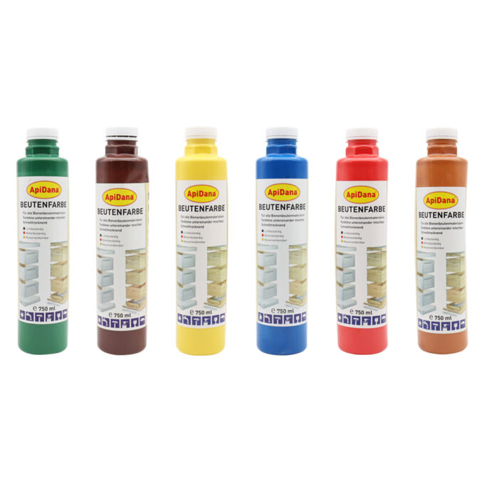 Beutenfarbe 750 ml Apidana Blau Rot Grün Braun Gelb Terrakotta zum streichen von Beuten Bienenbeuten für Imker Imkerei
