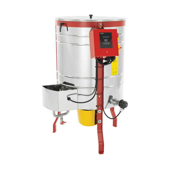 Rotations-Wachsschmelzer mit Zentrifuge – Edelstahl 230 V Wachsgewinnung. Die Rotierende Wachsschmelze LYSON W4805 ist eine leistungsstarke Profi-Maschine aus Edelstahl, die Wachs mit Dampf und Rotation effizient einschmilzt und reinigt. Dank ihres robusten Aufbaus und der einfachen Bedienung eignet sie sich ideal für Imkereien, die große Mengen Wachs schnell und hygienisch verarbeiten möchten.