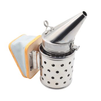 Hochwertiger Smoker Premium aus rostfreiem Edelstahl mit Echtleder-Blasebalg – robuste Verarbeitung, zuverlässige Rauchentwicklung und ideale Wahl für professionelle Imker und anspruchsvolle Bienenhaltung.