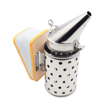 Hochwertiger Smoker Premium aus rostfreiem Edelstahl mit Echtleder-Blasebalg – robuste Verarbeitung, zuverlässige Rauchentwicklung und ideale Wahl für professionelle Imker und anspruchsvolle Bienenhaltung.