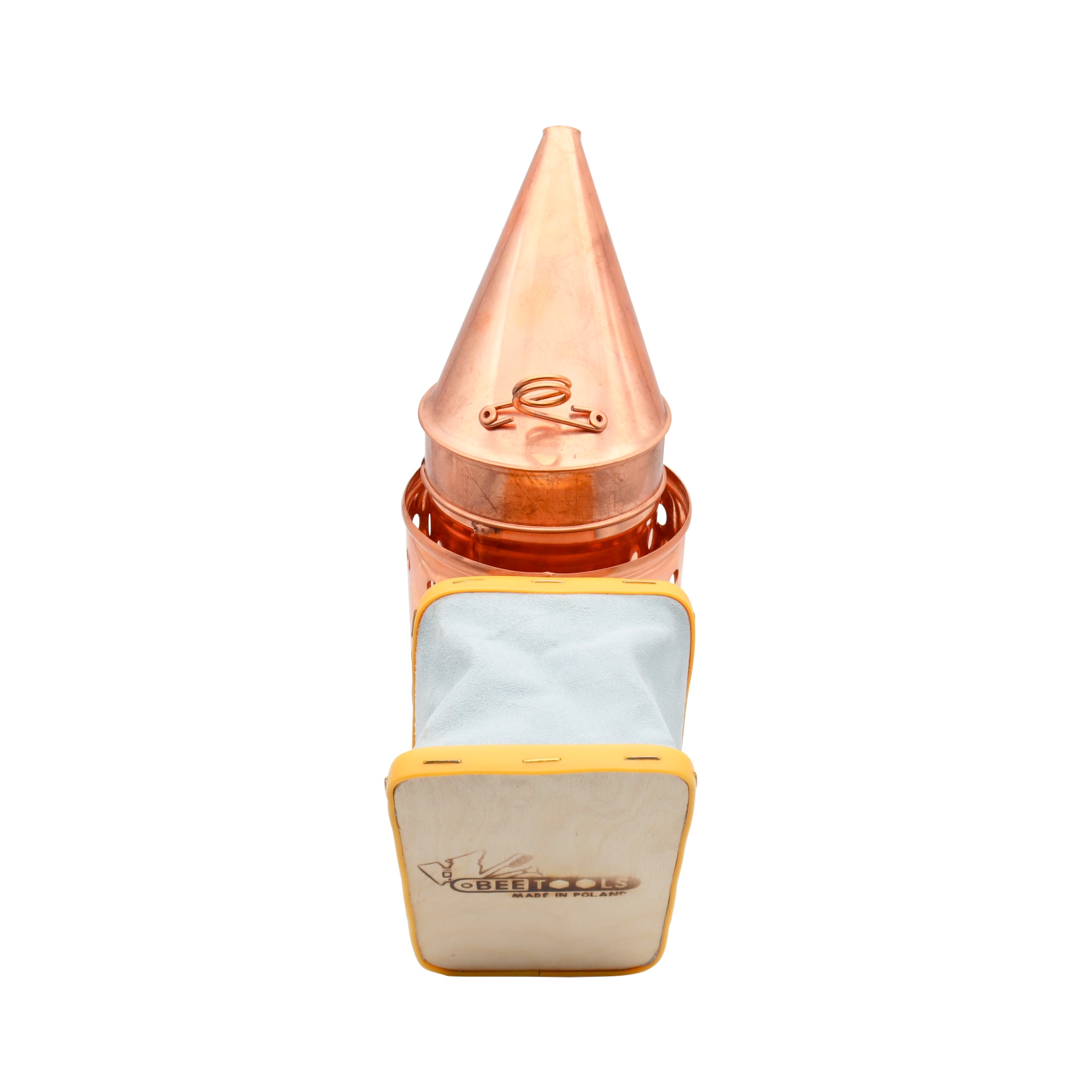 Hochwertiger Smoker Premium aus rostfreiem Kupfer mit Echtleder-Blasebalg – robuste Verarbeitung, zuverlässige Rauchentwicklung und ideale Wahl für professionelle Imker und anspruchsvolle Bienenhaltung.