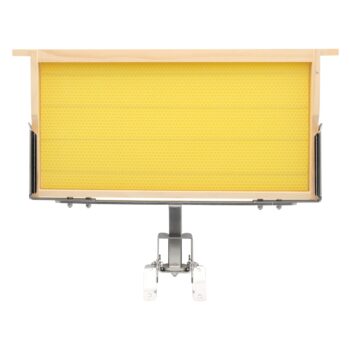 Wendestation für Imker aus Edelstahl zum schnellen und schonenden Wenden von Waben beim Entdeckeln, passend für Entdecklungswanne oder Entdecklungstisch, stabile Bauweise, einstellbar für verschiedene Rähmchenbreiten und ideal für effizientes Arbeiten mit Heißluftföhn